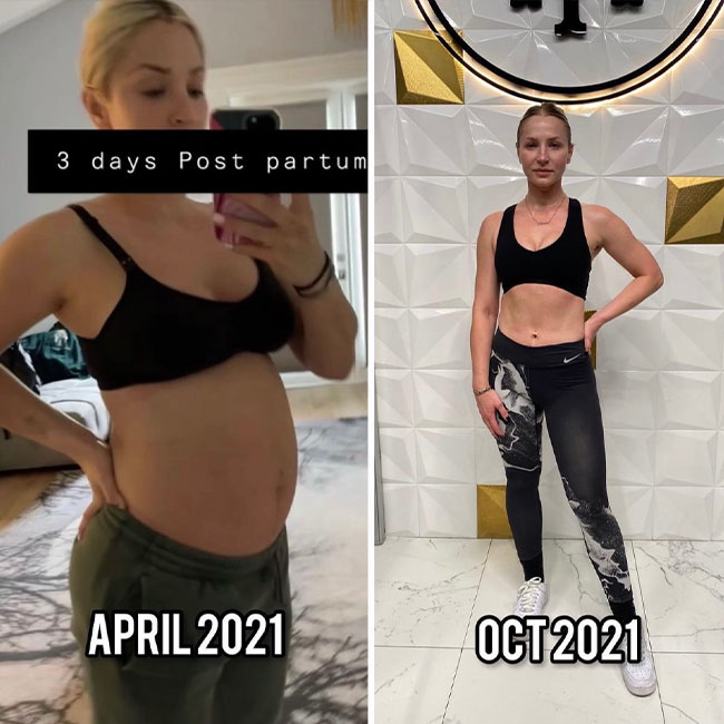 Results of a woman’s post-pregnancy fitness journey with a Beverly Hills personal trainer at Royal Personal Training